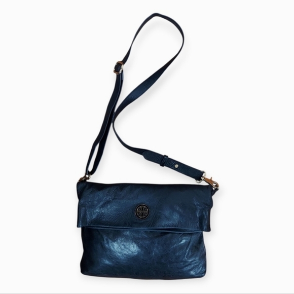 Tory Burch Hunter Green Leather Crossbody With Adjustable Strap EUC - Picture 1 of 7